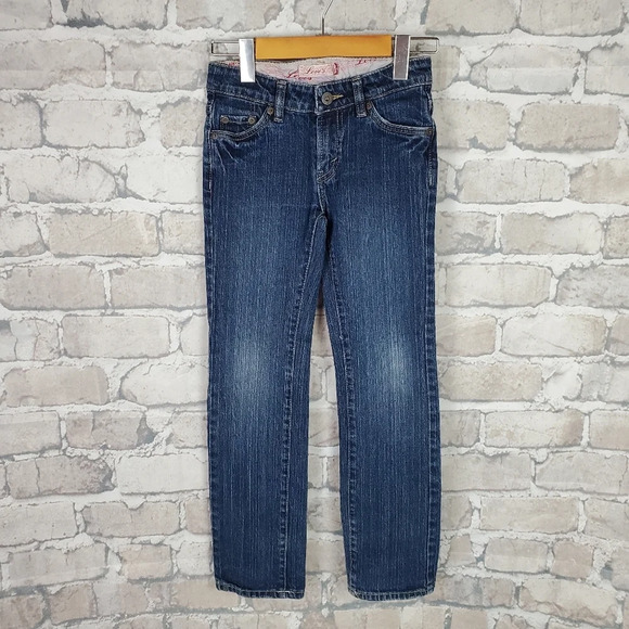 Levi's Red Tab Jeans 5 Pocket Straight Leg Size 8  Adjustable Waist Cowgirl - Picture 1 of 12